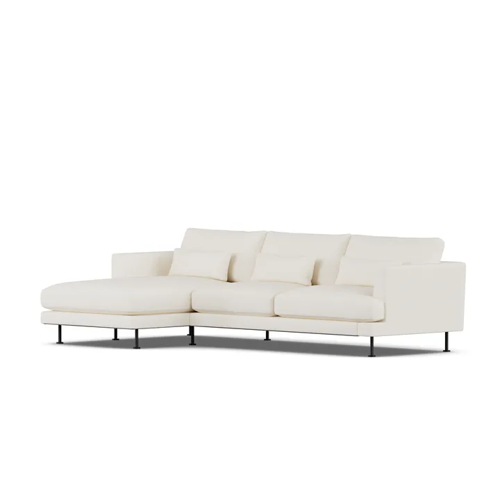 Bredhult sofa - Jump Off White 1954-svart stål, 2,5-seters C2 - 1898