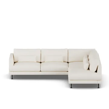 Bredhult sofa - Jump Off White 1954-svart stål, 3-seters A1 - 1898