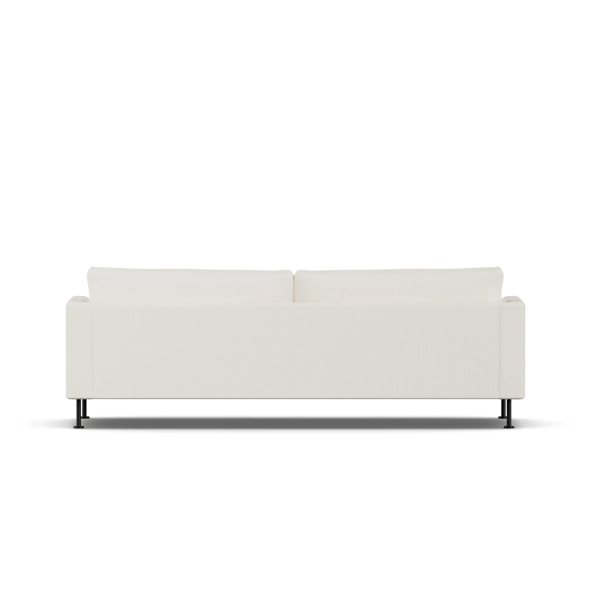 Bredhult sofa, Jump Off White 1954-svart stål, 3-seters 1898