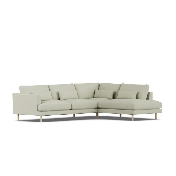 Bredhult sofa - Luiza Beige 3981-hvitoljet eik, 3-seters A1 - 1898