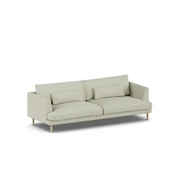 Bredhult sofa - Luiza Beige 3981-hvitoljet eik, 3-seters - 1898