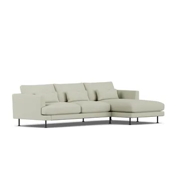 Bredhult sofa - Luiza Beige 3981-svart stål, 2,5-seters C1 - 1898