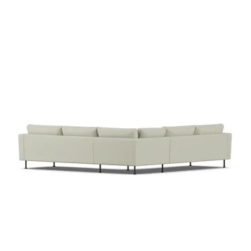 Bredhult sofa - Luiza Beige 3981-svart stål, hjørnesofa F - 1898