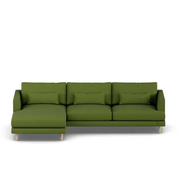 Bredhult sofa - Luiza Green 3975-hvitoljet eik, 2,5-seters C2 - 1898