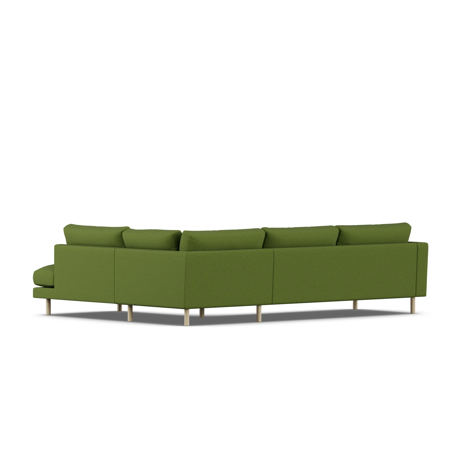 Bredhult sofa, Luiza Green 3975-hvitoljet eik, 3-seters A1 1898