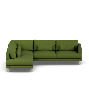 Bredhult sofa - Luiza Green 3975-hvitoljet eik, 3-seters A2 - 1898