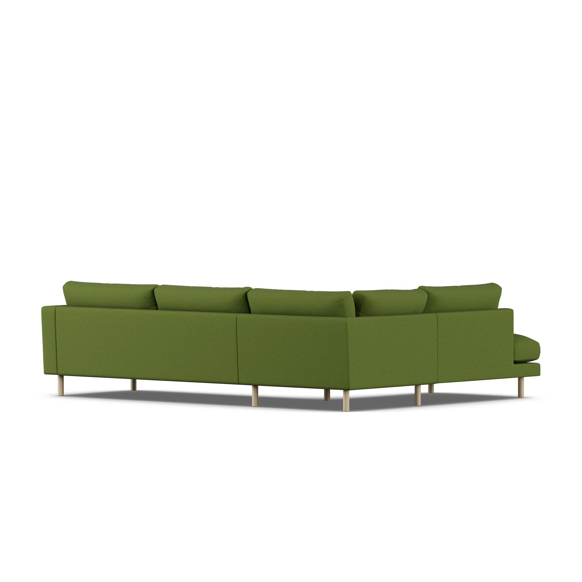 Bredhult sofa, Luiza Green 3975-hvitoljet eik, 3-seters A2 1898