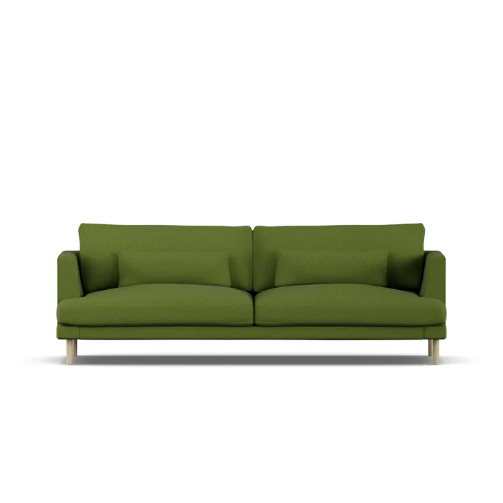 Bredhult sofa - Luiza Green 3975-hvitoljet eik, 3-seters - 1898