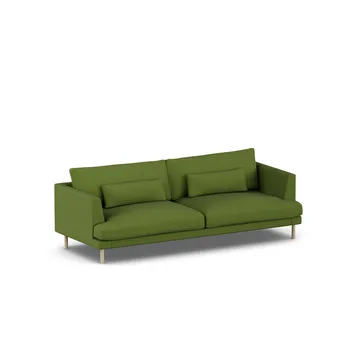 Bredhult sofa - Luiza Green 3975-hvitoljet eik, 3-seters - 1898