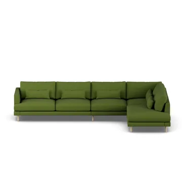 Bredhult sofa - Luiza Green 3975-hvitoljet eik, 4-seters B1 - 1898