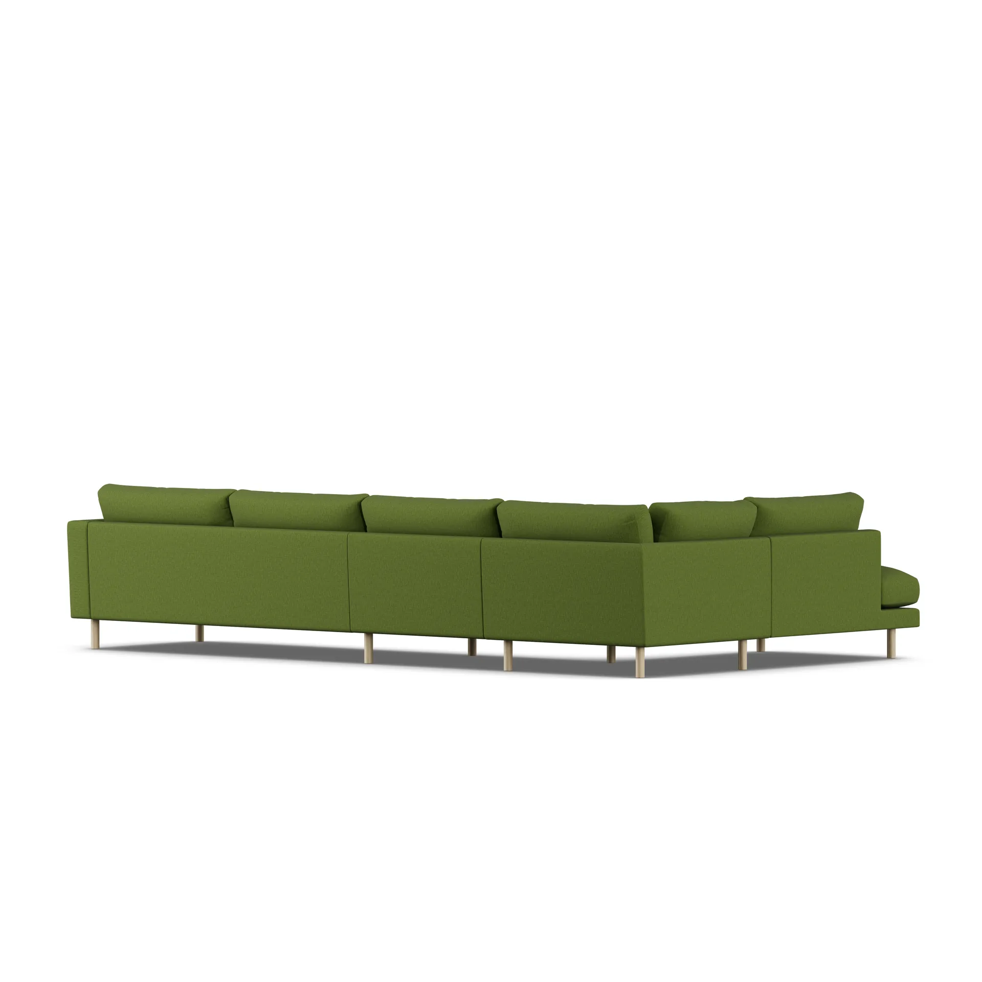 Bredhult sofa, Luiza Green 3975-hvitoljet eik, 4-seters B2 1898