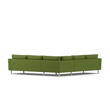 Bredhult sofa - Luiza Green 3975-hvitoljet eik, hjørnesofa F - 1898