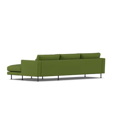 Bredhult sofa - Luiza Green 3975-svart stål, 2,5-seters C1 - 1898
