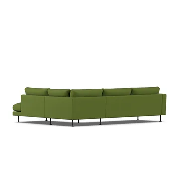 Bredhult sofa - Luiza Green 3975-svart stål, 3-seters A1 - 1898