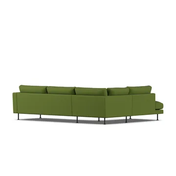 Bredhult sofa - Luiza Green 3975-svart stål, 3-seters A2 - 1898