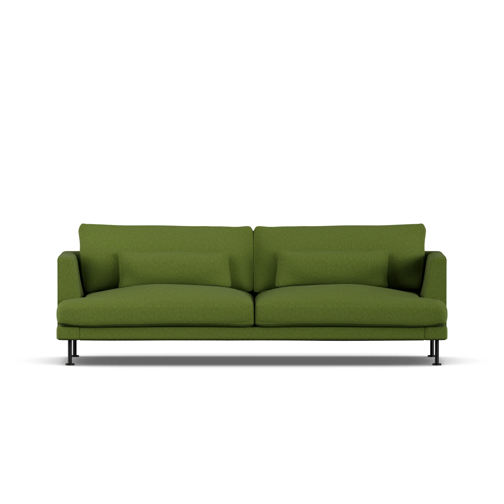 Bredhult sofa, Luiza Green 3975-svart stål, 3-seters 1898