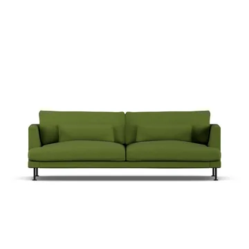 Bredhult sofa - Luiza Green 3975-svart stål, 3-seters - 1898