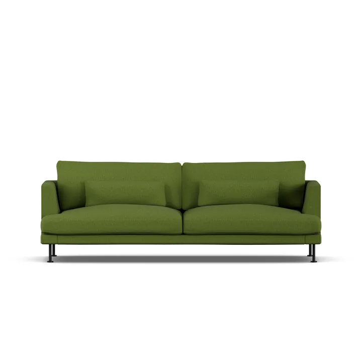 Bredhult sofa - Luiza Green 3975-svart stål, 3-seters - 1898