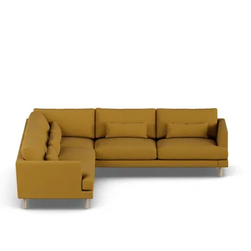 Bredhult sofa - Luiza Mustard 3972-hvitoljet eik, hjørnesofa F - 1898