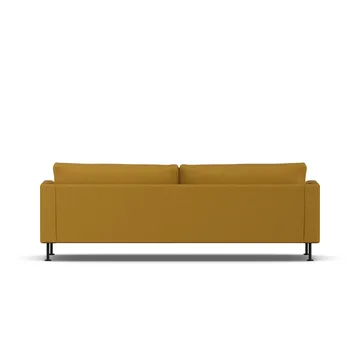 Bredhult sofa - Luiza Mustard 3972-svart stål, 3-seters - 1898