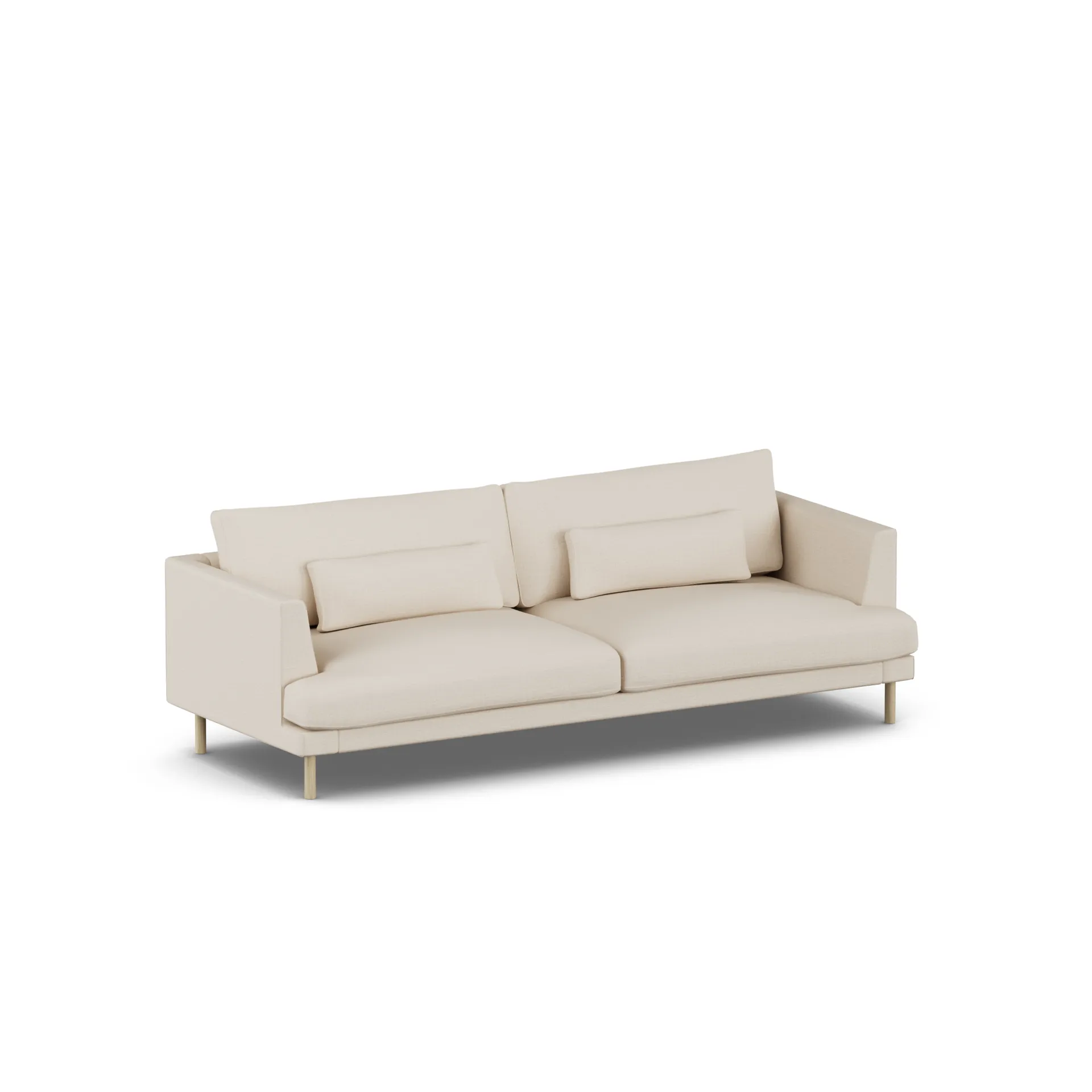 Bredhult sofa, Same Beige 6670-hvitoljet eik, 3-seters 1898