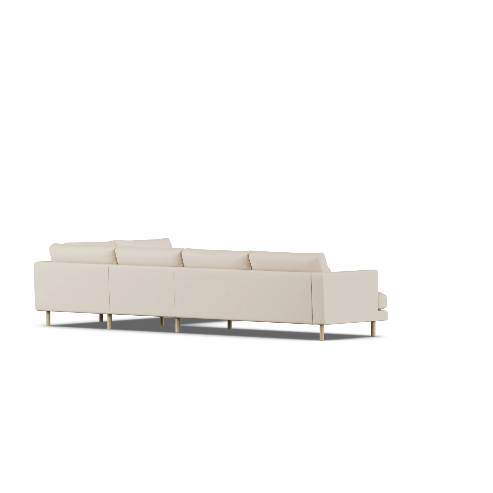 Bredhult sofa, Same Beige 6670-hvitoljet eik, 4-seters B1 1898