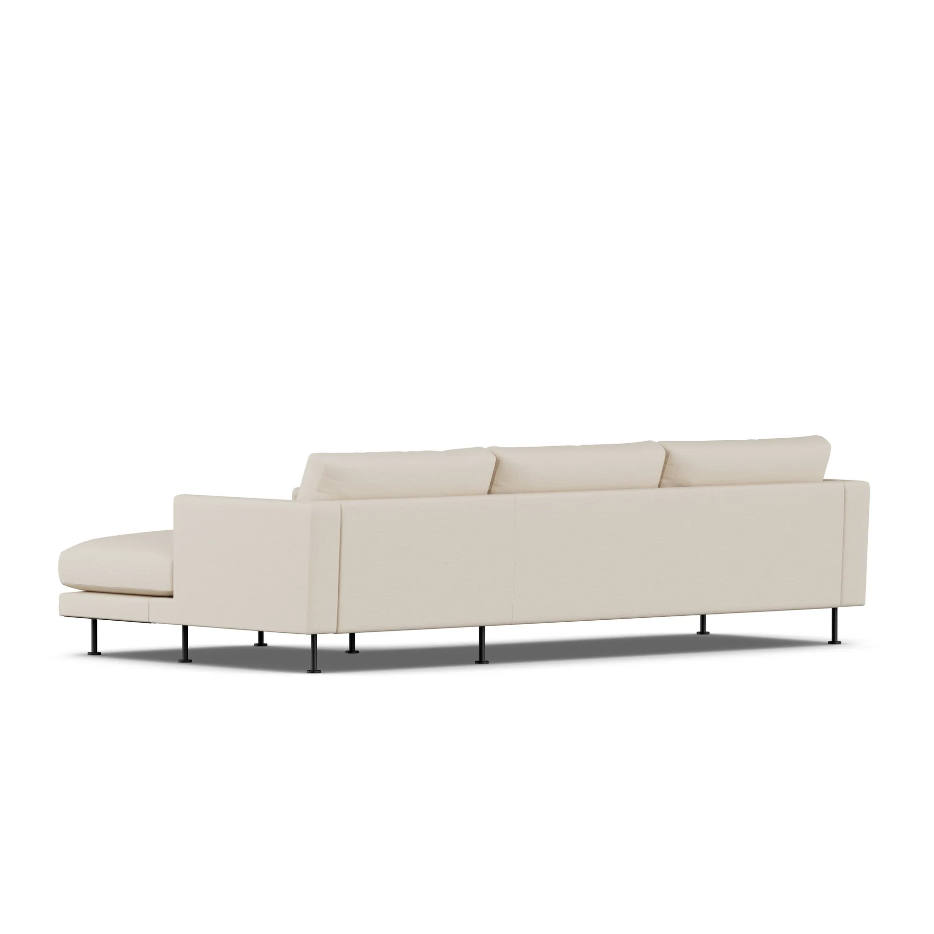Bredhult sofa, Same Beige 6670-svart stål, 2,5-seters C1 1898