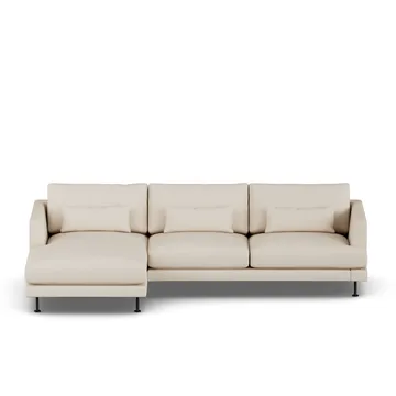 Bredhult sofa - Same Beige 6670-svart stål, 2,5-seters C2 - 1898