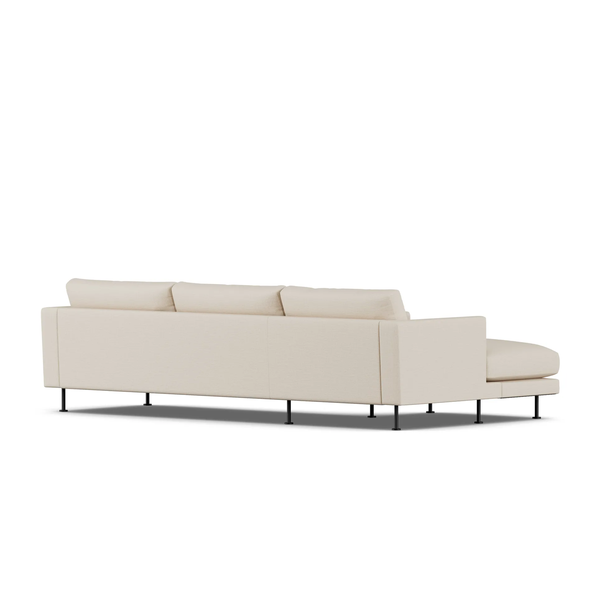 Bredhult sofa, Same Beige 6670-svart stål, 2,5-seters C2 1898