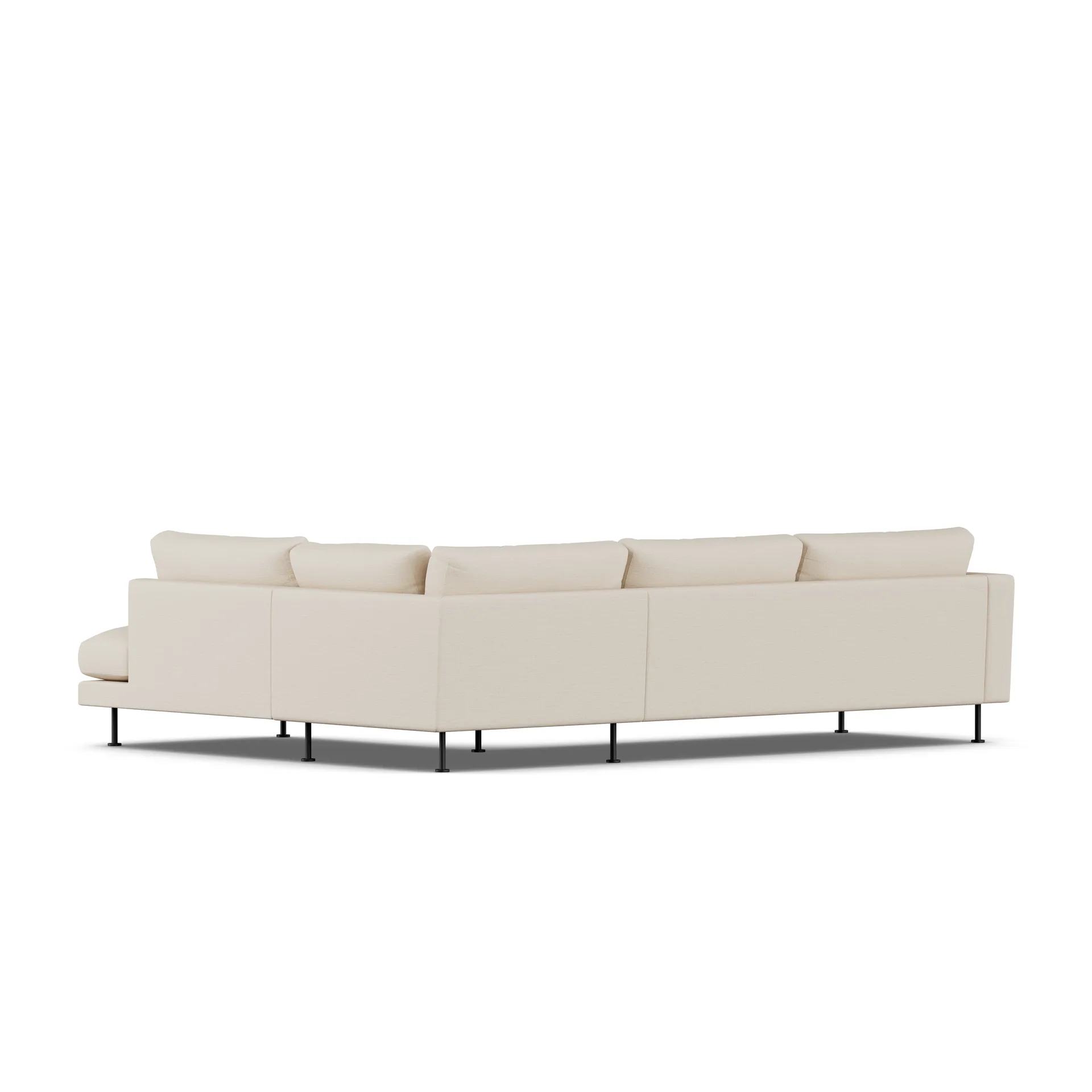 Bredhult sofa, Same Beige 6670-svart stål, 3-seters A1 1898