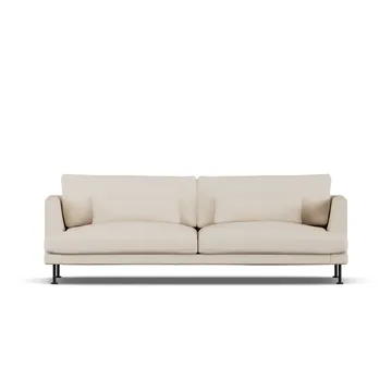 Bredhult sofa - Same Beige 6670-svart stål, 3-seters - 1898