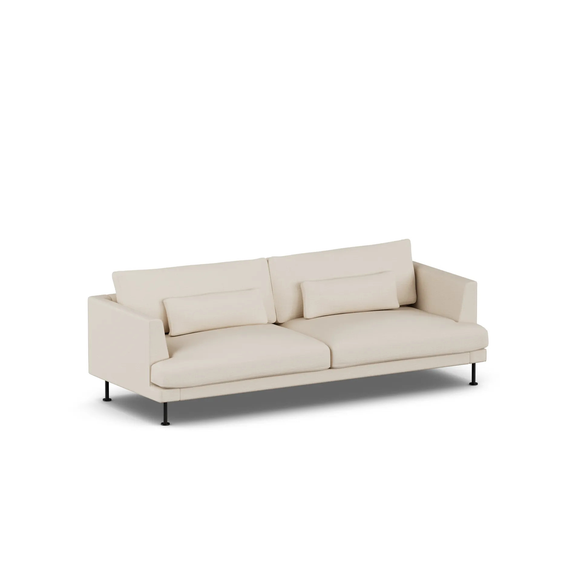 Bredhult sofa, Same Beige 6670-svart stål, 3-seters 1898