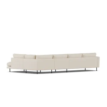 Bredhult sofa - Same Beige 6670-svart stål, 4-seters B1 - 1898