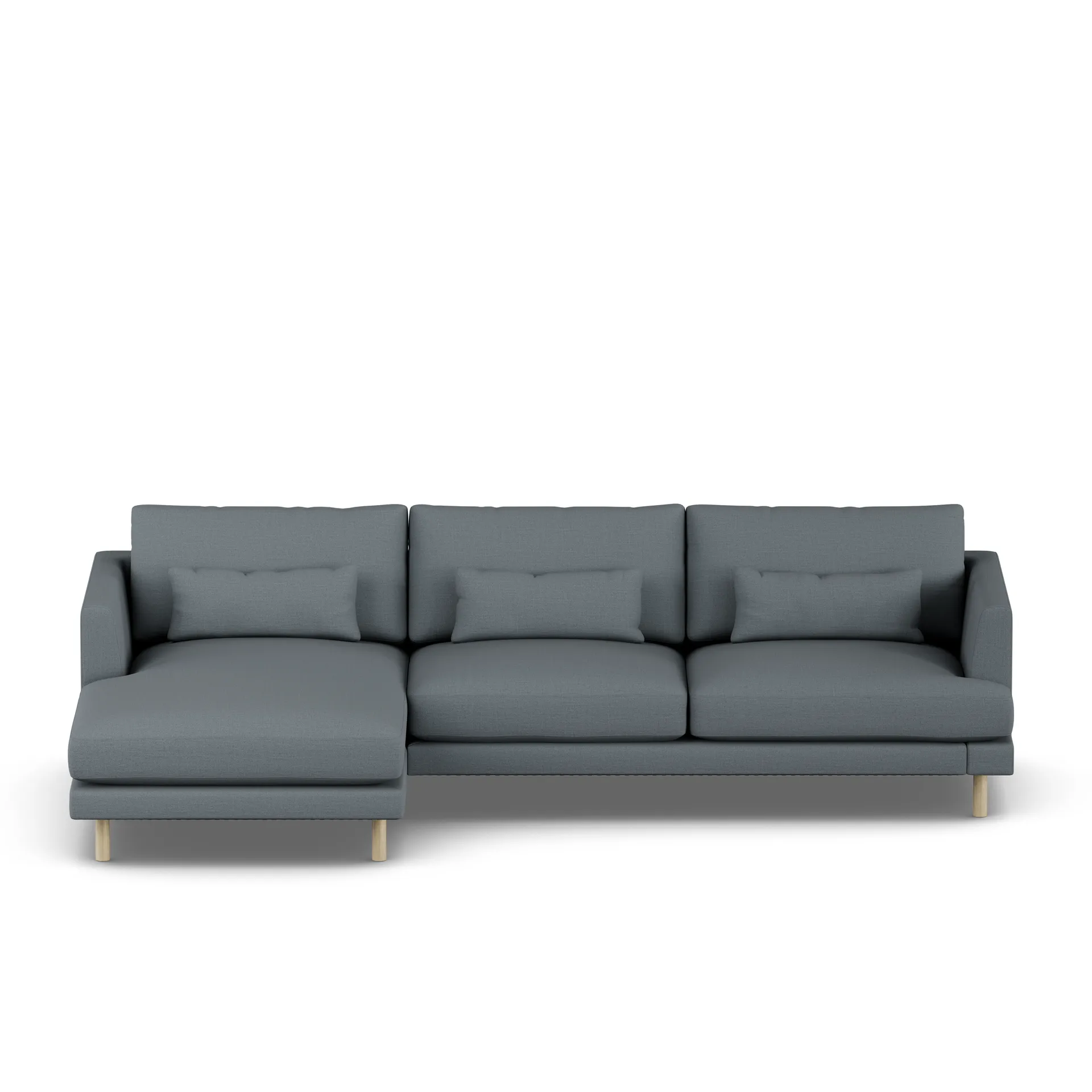 Bredhult sofa, Same Blue 6678-hvitoljet eik, 2,5-seters C2 1898
