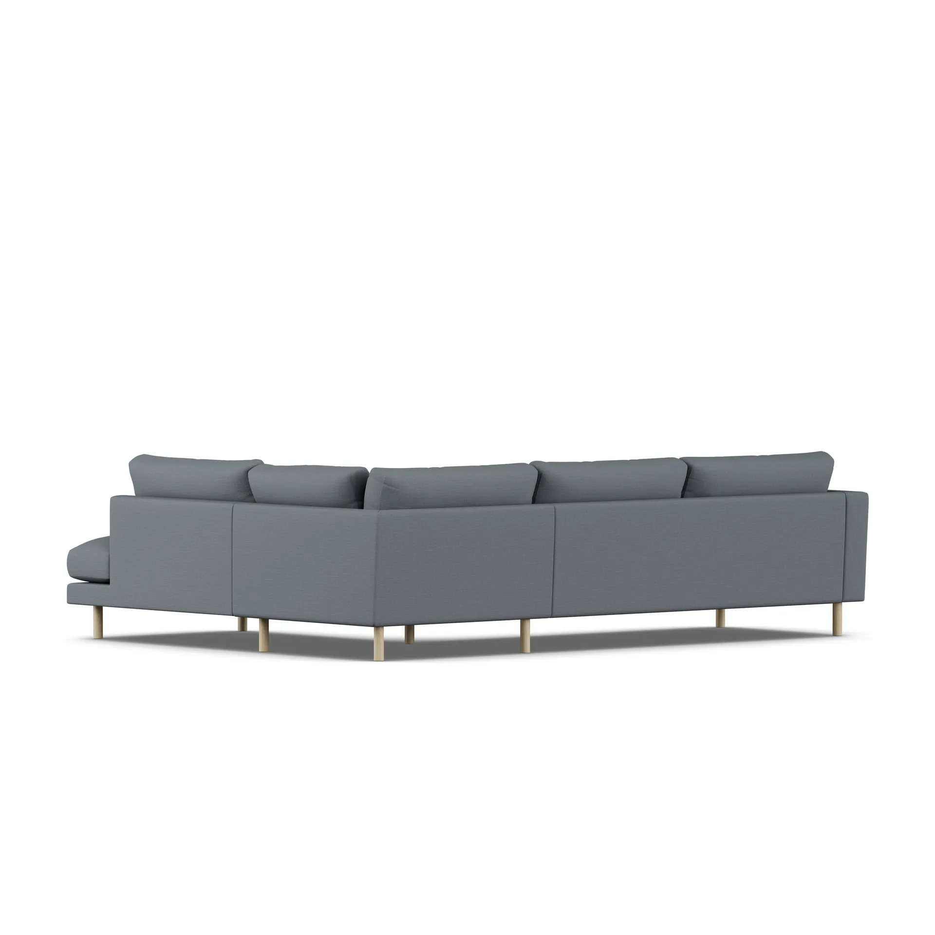 Bredhult sofa, Same Blue 6678-hvitoljet eik, 3-seters A1 1898
