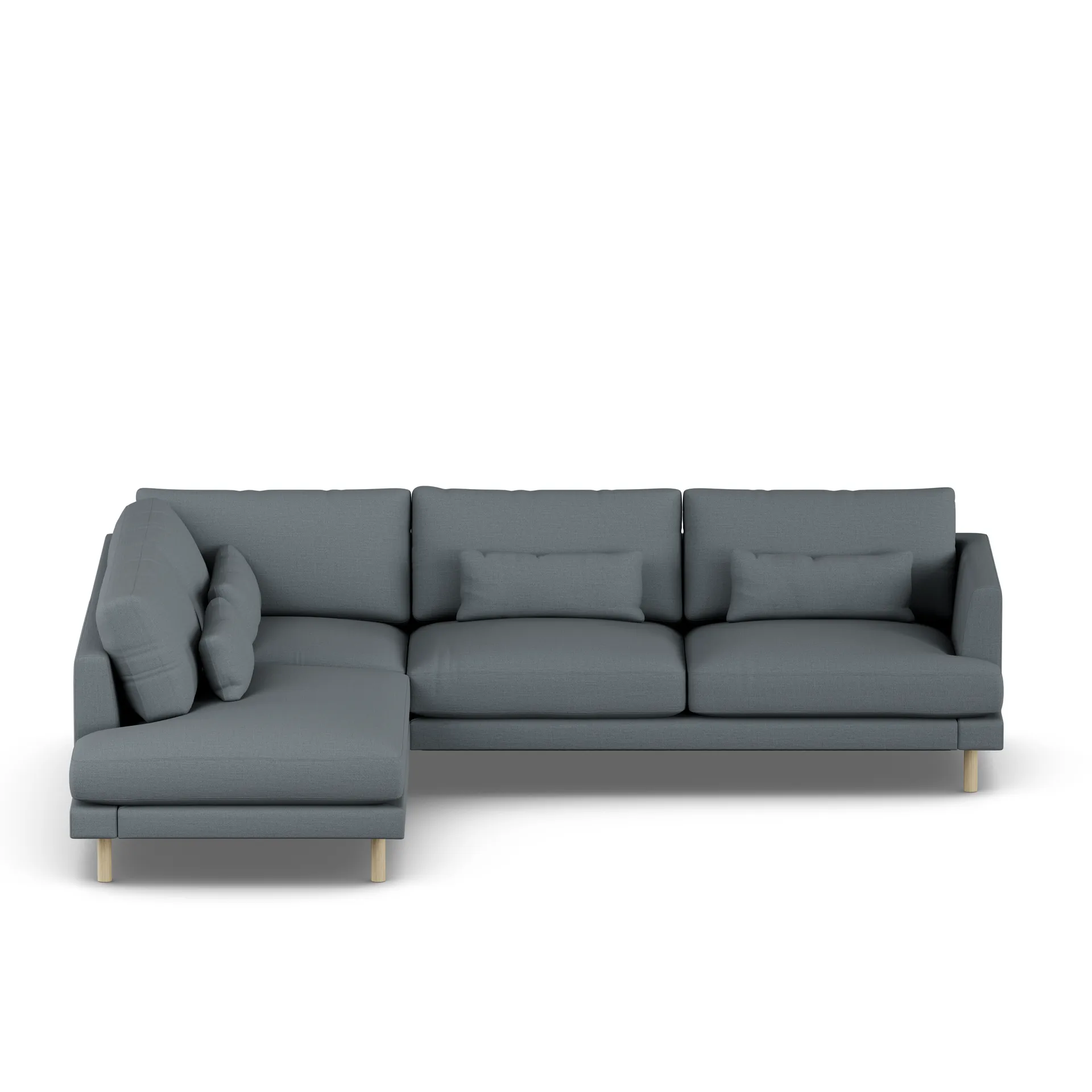 Bredhult sofa, Same Blue 6678-hvitoljet eik, 3-seters A2 1898