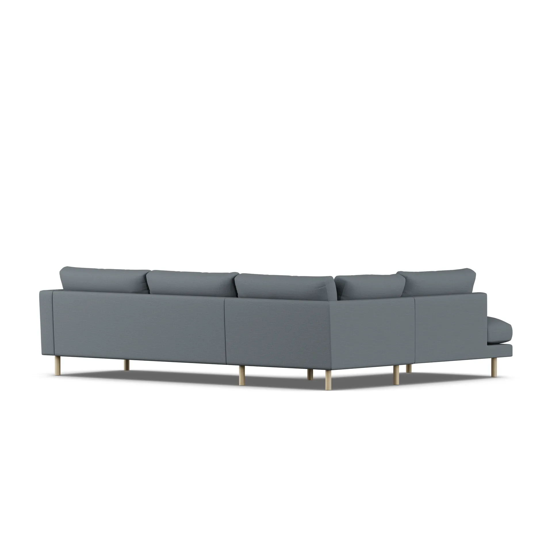 Bredhult sofa, Same Blue 6678-hvitoljet eik, 3-seters A2 1898