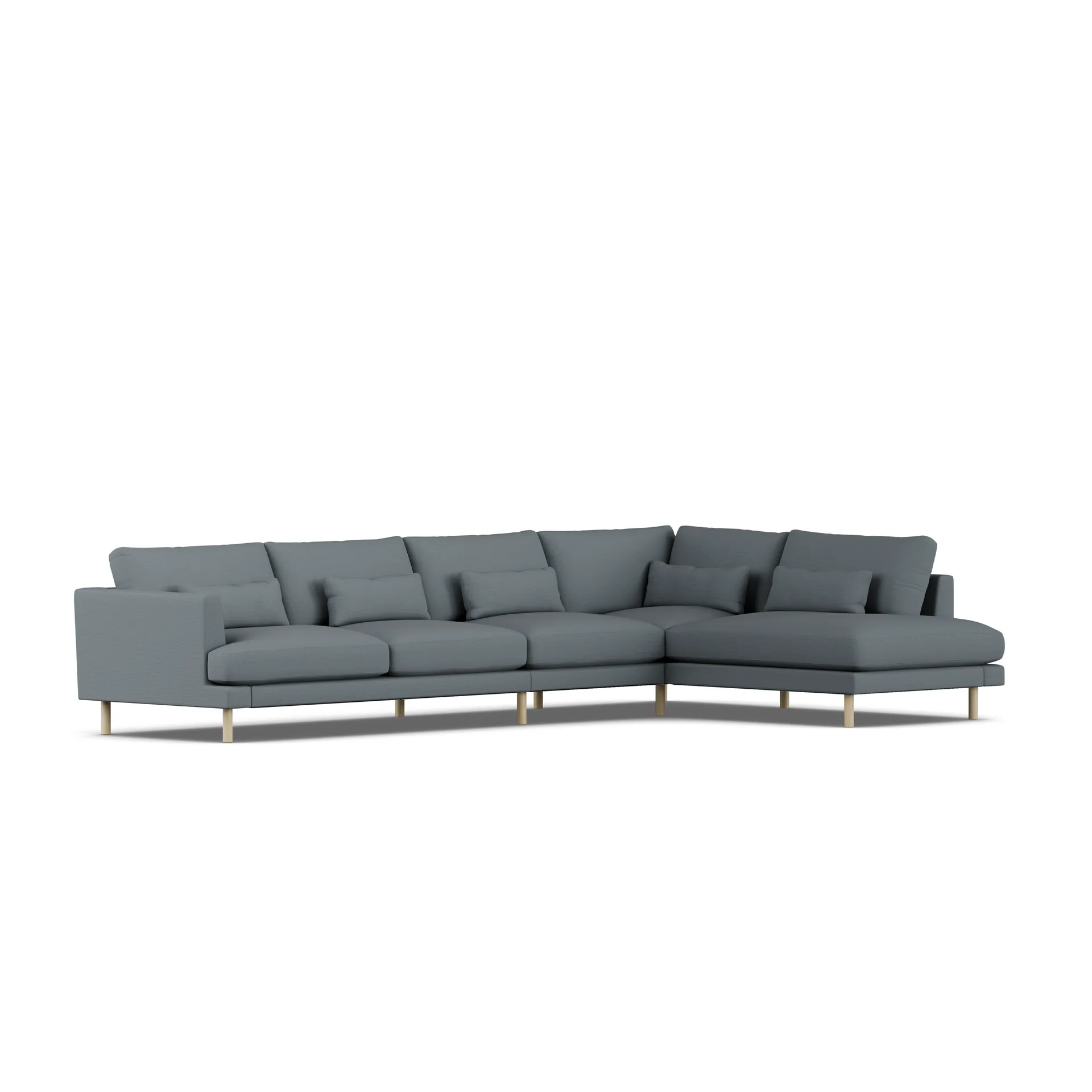 Bredhult sofa, Same Blue 6678-hvitoljet eik, 4-seters B1 1898
