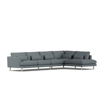 Bredhult sofa - Same Blue 6678-hvitoljet eik, 4-seters B1 - 1898