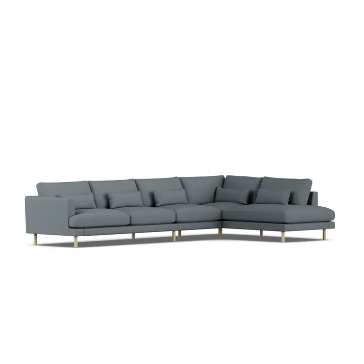 Bredhult sofa - Same Blue 6678-hvitoljet eik, 4-seters B1 - 1898