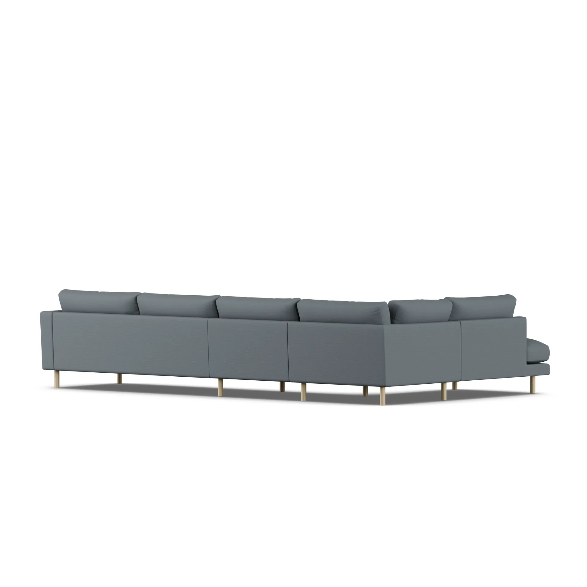 Bredhult sofa, Same Blue 6678-hvitoljet eik, 4-seters B2 1898