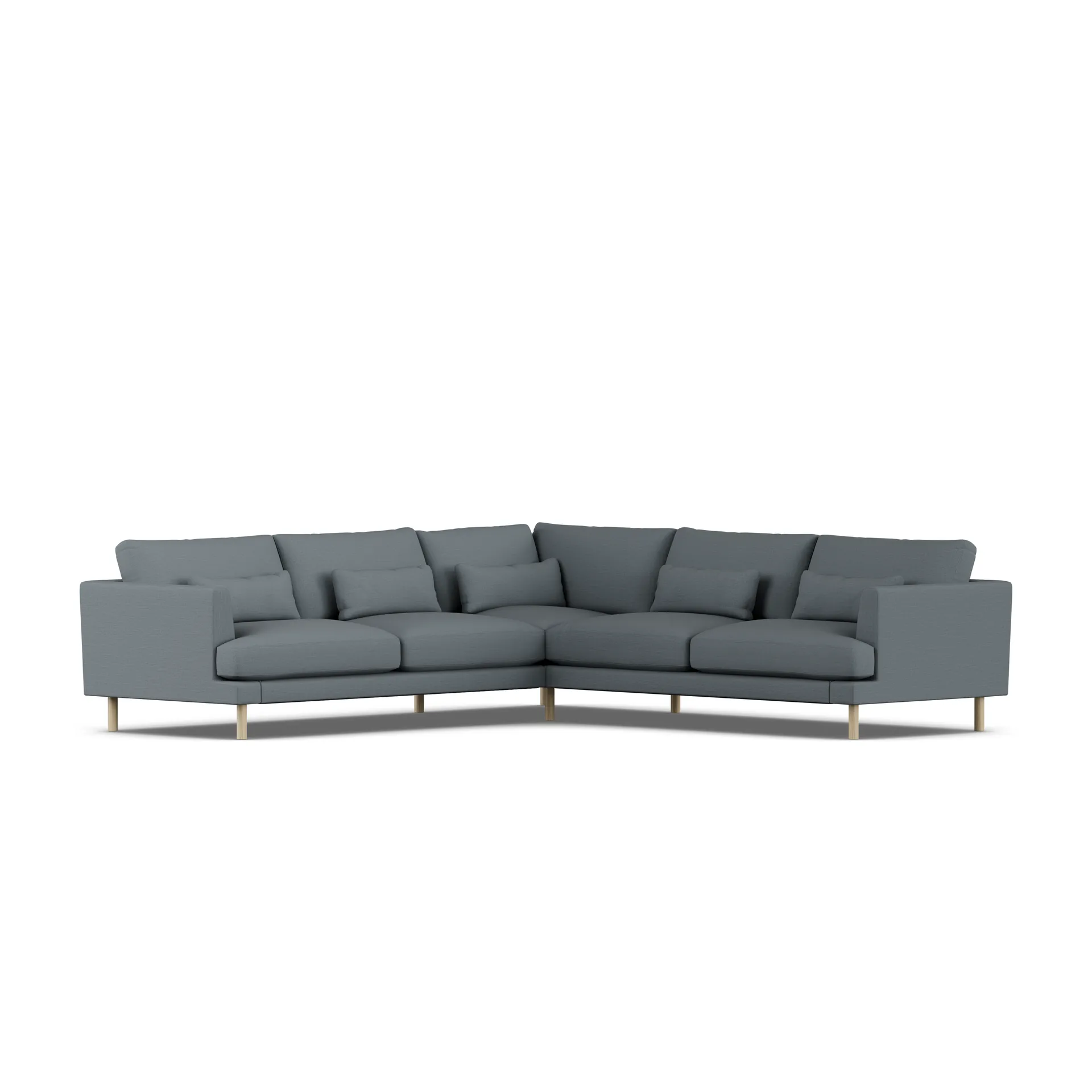 Bredhult sofa, Same Blue 6678-hvitoljet eik, hjørnesofa F 1898
