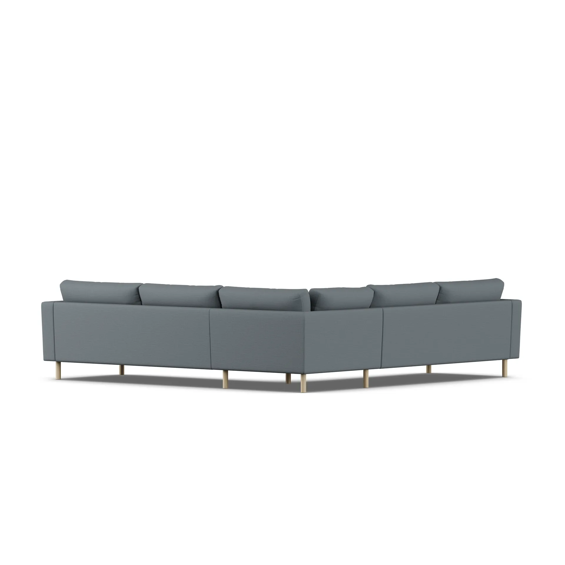 Bredhult sofa, Same Blue 6678-hvitoljet eik, hjørnesofa F 1898