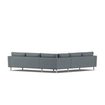Bredhult sofa - Same Blue 6678-hvitoljet eik, hjørnesofa F - 1898