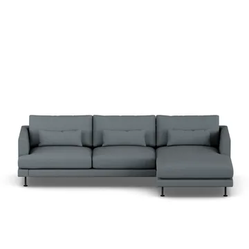 Bredhult sofa - Same Blue 6678-svart stål, 2,5-seters C1 - 1898