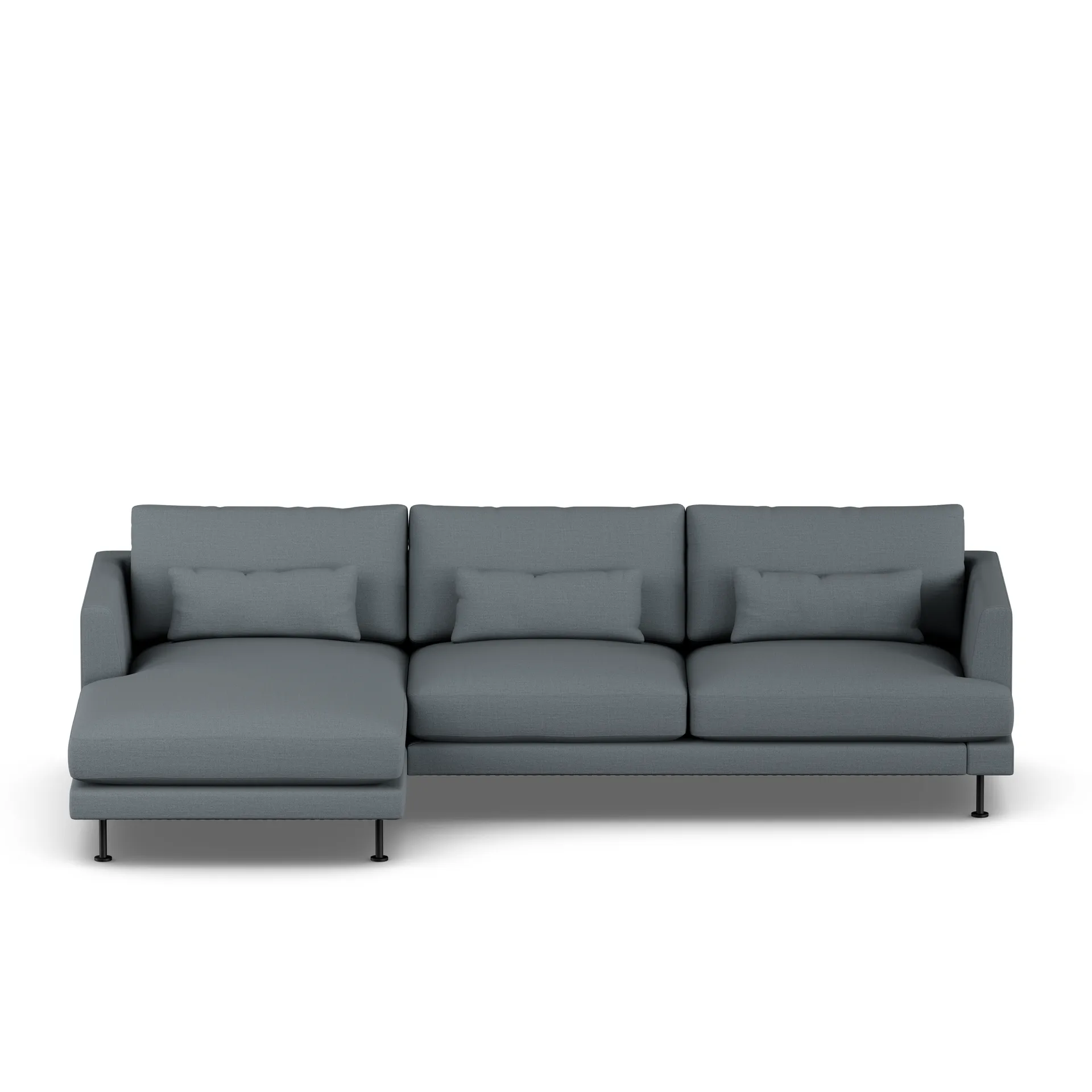 Bredhult sofa, Same Blue 6678-svart stål, 2,5-seters C2 1898