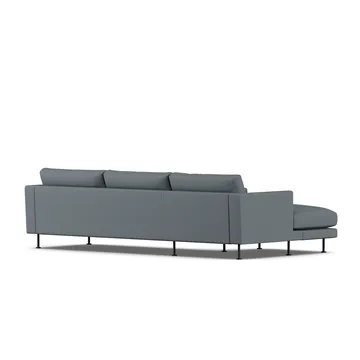 Bredhult sofa - Same Blue 6678-svart stål, 2,5-seters C2 - 1898