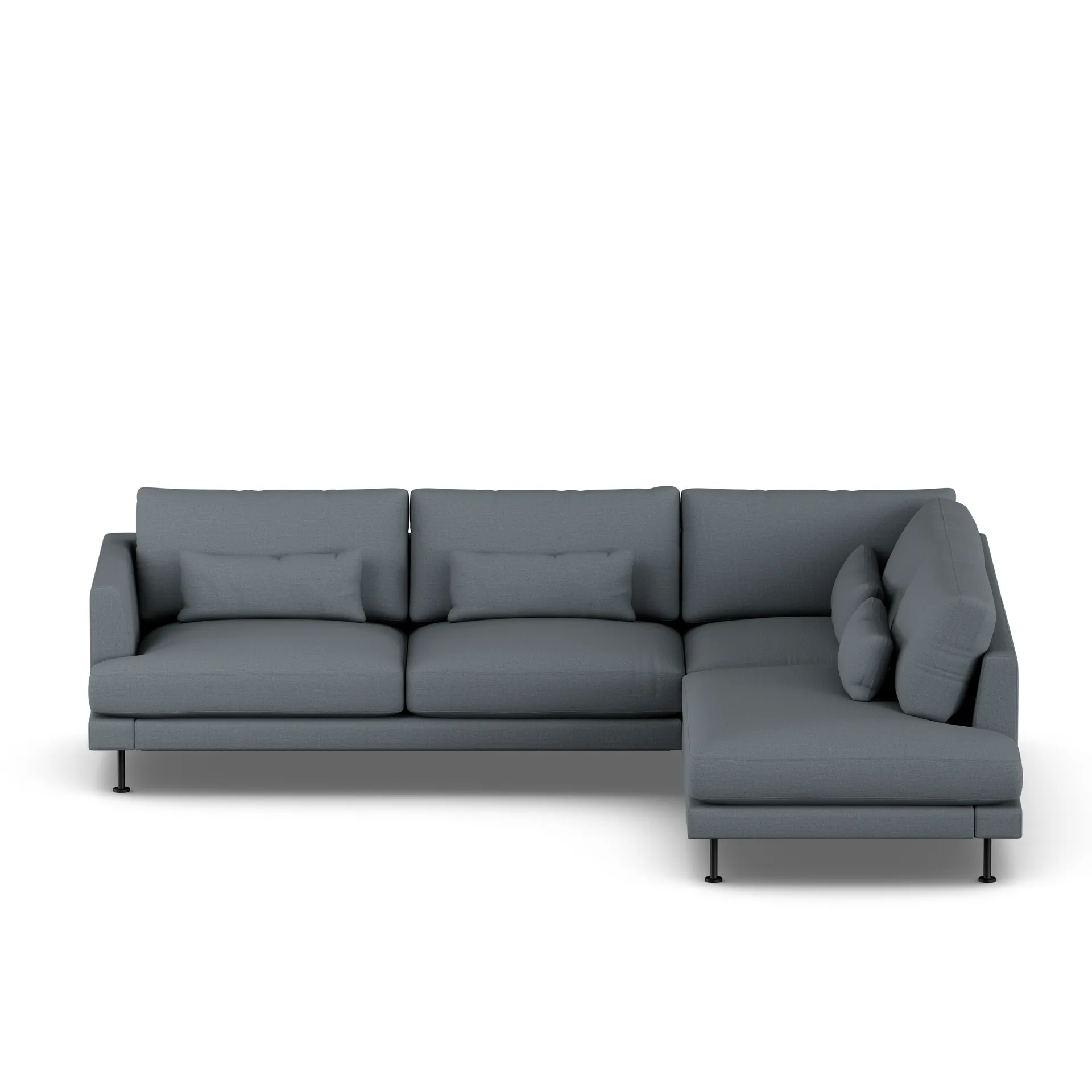 Bredhult sofa, Same Blue 6678-svart stål, 3-seters A1 1898