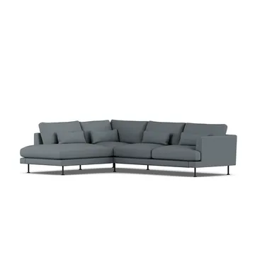 Bredhult sofa - Same Blue 6678-svart stål, 3-seters A2 - 1898