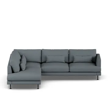 Bredhult sofa - Same Blue 6678-svart stål, 3-seters A2 - 1898